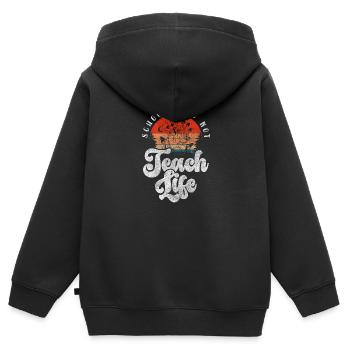 Schüler Uni Abschluss Examen - Kinder Premium Organic Zip Hoodie - Schwarz - Hinten - AI Model Kid Male (0cm)