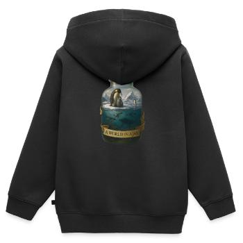 Arktis – A World in a Jar - Kinder Premium Organic Zip Hoodie - Schwarz - Hinten - AI Model Kid Male (0cm)