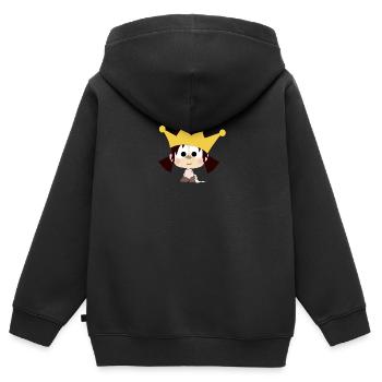 princess - Kids Premium Organic Zip-up Hoodie - black - Back - AI Model Kid Male (0cm)