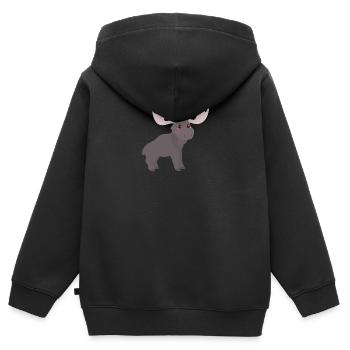 élan - Sweat Premium à capuche zippé enfant bio - noir - Dos - AI Model Kid Male (0cm)