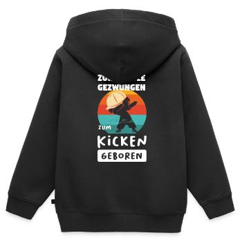 Fußball Dabbing Fußballfan Geschenk - Kinder Premium Organic Zip Hoodie - Schwarz - Hinten - AI Model Kid Male (0cm)