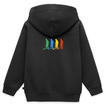 Détecteur de métaux pods chasse au trésor sonde trésor - Sweat Premium à capuche zippé enfant bio - noir - Dos - AI Model Kid Male (0cm)