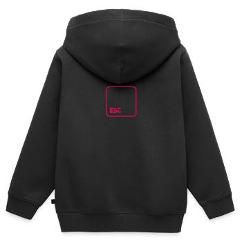 esc taste - Kinder Premium Organic Zip Hoodie - Schwarz - Hinten - AI Model Kid Male (0cm)
