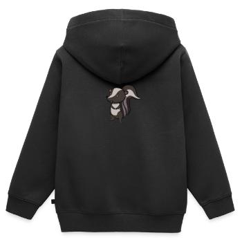 Stinktier Haustier Skunk Liebhaber Geschenk - Kids Premium Organic Zip-up Hoodie - black - Back - AI Model Kid Male (0cm)