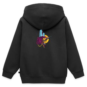 Licornes Sont réels - Sweat Premium à capuche zippé enfant bio - noir - Dos - AI Model Kid Male (0cm)