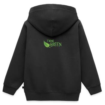 Climate protection - Kids Premium Organic Zip-up Hoodie - black - Back - AI Model Kid Male (0cm)