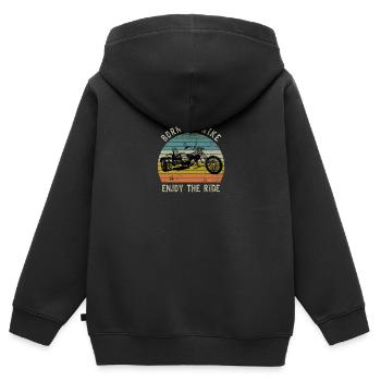 Trike Motorrad Motortrike Born to Trike Geschenk - Kinder Premium Organic Zip Hoodie - Schwarz - Hinten - AI Model Kid Male (0cm)