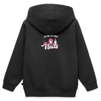 Nageldesigner Maniküre Kosmetikerin Fingernägel - Kinder Premium Organic Zip Hoodie - Schwarz - Hinten - AI Model Kid Male (0cm)