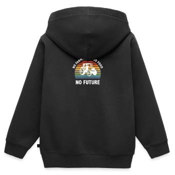 Agriculture demo protest for farmer and farmer - Kids Premium Organic Zip-up Hoodie - black - Back - AI Model Kid Male (0cm)