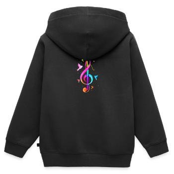 Bassoon Music Note Orchestra Woodwind Instrument - Kinder Premium Organic Zip Hoodie - Schwarz - Hinten - AI Model Kid Male (0cm)
