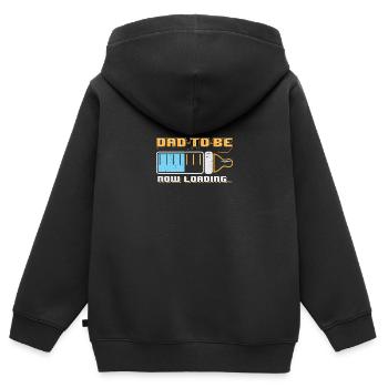 Werdender Vater - Kinder Premium Organic Zip Hoodie - Schwarz - Hinten - AI Model Kid Male (0cm)