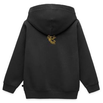 Auge des Horus - Kinder Premium Organic Zip Hoodie - Schwarz - Hinten - AI Model Kid Male (0cm)