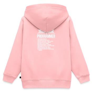 10 reasons to date a programmer - Kids Premium Organic Zip-up Hoodie - rose - Back - AI Model Kid Female (0cm)