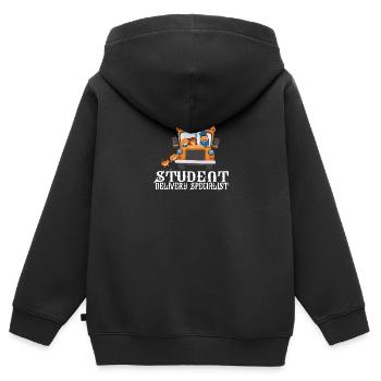 Student Delivery Specialist Schulbusfahrer - Kinder Premium Organic Zip Hoodie - Schwarz - Hinten - AI Model Kid Male (0cm)