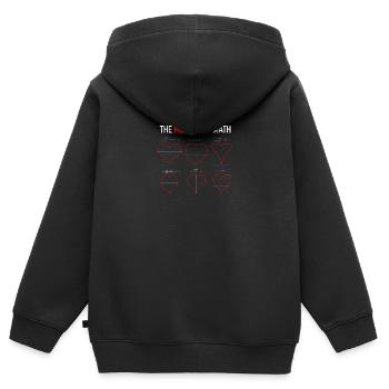 Mathe Herz Valentinstag Schule Ingenieur für Stude - Kinder Premium Organic Zip Hoodie - Schwarz - Hinten - AI Model Kid Male (0cm)