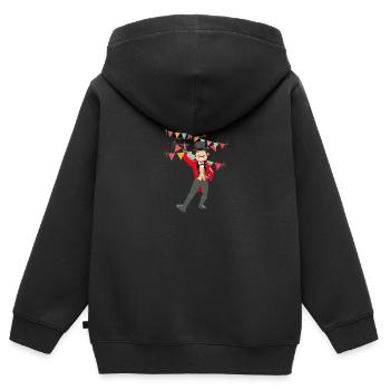 Zirkus Dompteur Design für Circus Fans - Kinder Premium Organic Zip Hoodie - Schwarz - Hinten - AI Model Kid Male (0cm)
