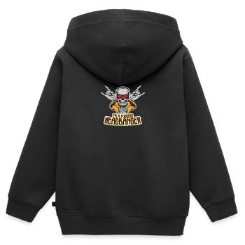 Chemise en heavy metal pour Headbanger T-Shirt - Sweat Premium à capuche zippé enfant bio - noir - Dos - AI Model Kid Male (0cm)