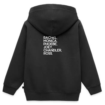 Rachel Joey Monica Ross Phoebe Chandler - Kinder Premium Organic Zip Hoodie - Schwarz - Hinten - AI Model Kid Male (0cm)