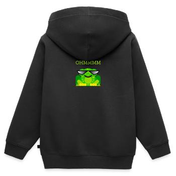 Yoga Frosch Ohmmmm Meditation Programmierer - Kinder Premium Organic Zip Hoodie - Schwarz - Hinten - AI Model Kid Male (0cm)