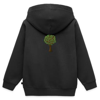 Apple Tree Apple Picking Season Apple Orchard - Kids Premium Organic Zip-up Hoodie - black - Back - AI Model Kid Male (0cm)