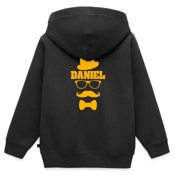 Gift for Daniel - Kids Premium Organic Zip-up Hoodie - black - Back - AI Model Kid Male (0cm)