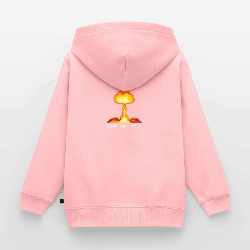 Linux Funny Linux Command Sudo RM RF für Männer Kinder Premium Organic Zip Hoodie