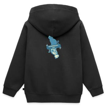Cadeau de t-shirt Physics Cat de Schrödinger avec un t-shirt Physics - Sweat Premium à capuche zippé enfant bio - noir - Dos - AI Model Kid Male (0cm)