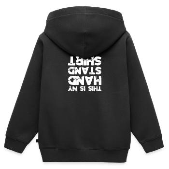 Yoga This Is My Hand Stand Geschenkidee - Kinder Premium Organic Zip Hoodie - Schwarz - Hinten - AI Model Kid Male (0cm)