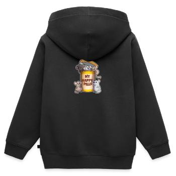 Chinchilla Pet Sweet Lover - Kids Premium Organic Zip-up Hoodie - black - Back - AI Model Kid Male (0cm)