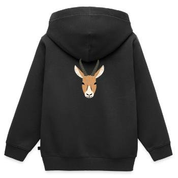 springbok - Sweat Premium à capuche zippé enfant bio - noir - Dos - AI Model Kid Male (0cm)