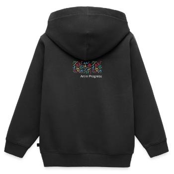 Art in progress - Kids Premium Organic Zip-up Hoodie - black - Back - AI Model Kid Male (0cm)
