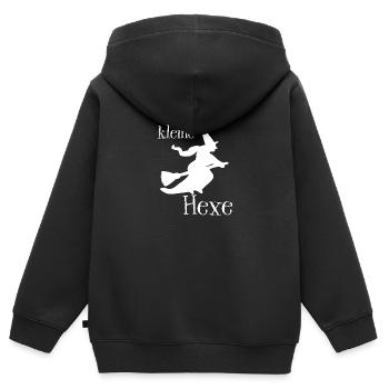 Kleine Hexe mit Besen - Kinder Premium Organic Zip Hoodie - Schwarz - Hinten - AI Model Kid Male (0cm)