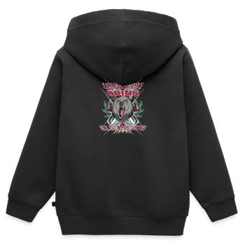Lieber ein Wolf Odins als ein Lamm Gottes - Kinder Premium Organic Zip Hoodie - Schwarz - Hinten - AI Model Kid Male (0cm)