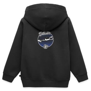 Spearfishing Saltwater Life Freediving Fishing - Kinder Premium Organic Zip Hoodie - Schwarz - Hinten - AI Model Kid Male (0cm)