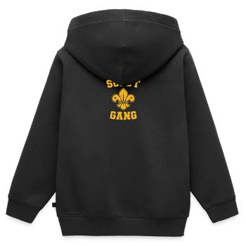 Membre partisan de reconnaissance - Sweat Premium à capuche zippé enfant bio - noir - Dos - AI Model Kid Male (0cm)