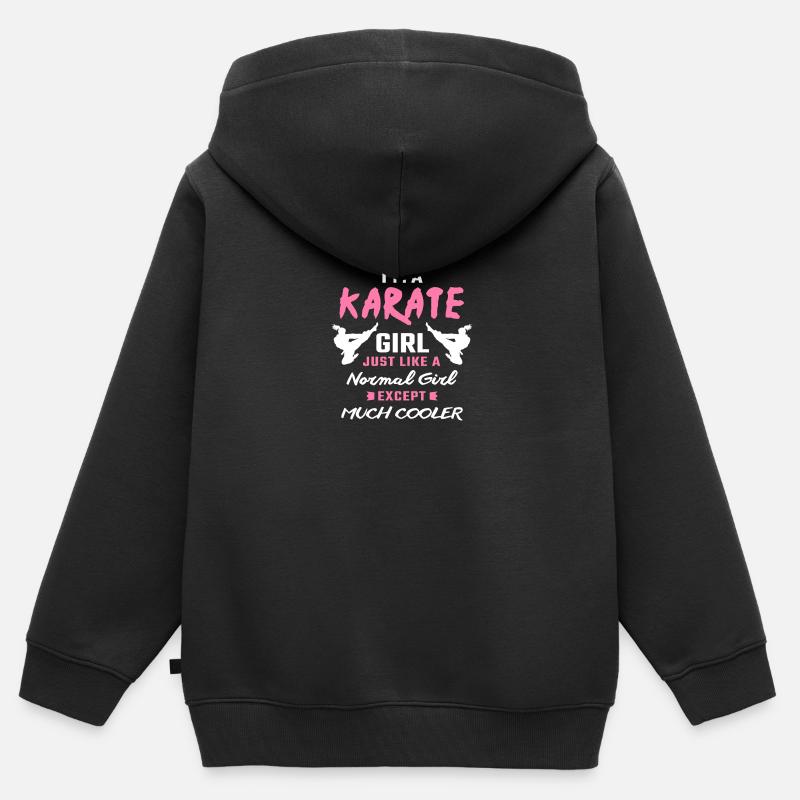 Karate Karate Karate gaver til karate elskere Karate - Premium børne zip-hættetrøje økologisk - sort