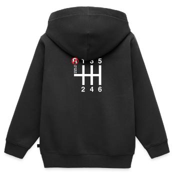 Humorous Going Backwards Is Not An Option - Kids Premium Organic Zip-up Hoodie - black - Back - AI Model Kid Male (0cm)