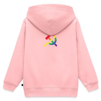 Sowjetunion kommunistische Flagge Hammer und Sichel - Kinder Premium Organic Zip Hoodie - Rosa - Hinten - AI Model Kid Female (0cm)