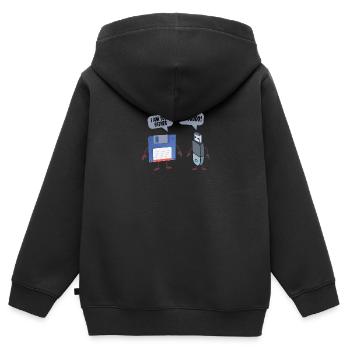 I AM YOUR FATHER USB Floppy Disk Funny Computer - Kinder Premium Organic Zip Hoodie - Schwarz - Hinten - AI Model Kid Male (0cm)
