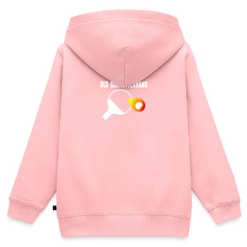 Old Schmetterhand Tischtennis Ping-Pong - Kinder Premium Organic Zip Hoodie - Rosa - Hinten - AI Model Kid Female (0cm)