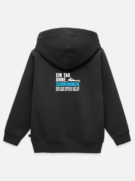 Schwimmen Schwimmlehrer - Kinder Premium Organic Zip Hoodie - Schwarz