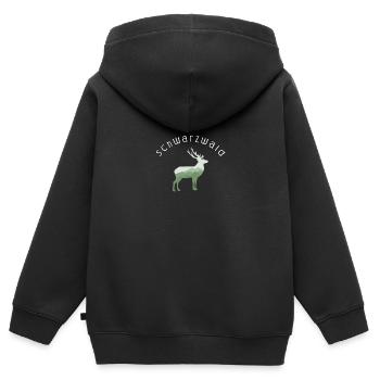 Schwarzwald Schwarzwald - Kinder Premium Organic Zip Hoodie - Schwarz - Hinten - AI Model Kid Male (0cm)