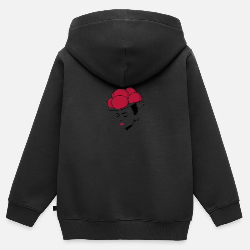 Forêt Noire Bollenhut Forêt Noire - Sweat Premium à capuche zippé enfant bio - noir