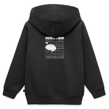 Résolution de problèmes de cerveau d'ingénieur - Sweat Premium à capuche zippé enfant bio - noir - Dos - AI Model Kid Male (0cm)