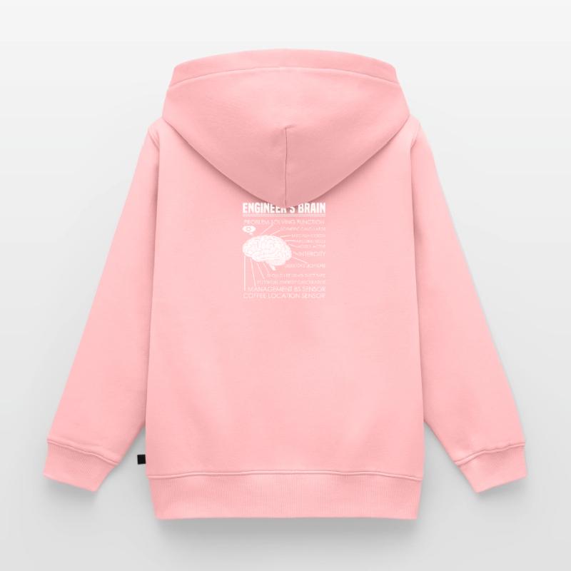 Engineer's Brain Problem Solving Kids Premium Organic Zip-up Hoodie