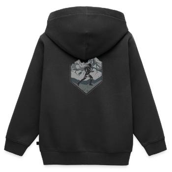 Running Jogging Running - Kids Premium Organic Zip-up Hoodie - black - Back - AI Model Kid Male (0cm)