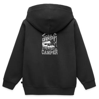 Wohnmobil - Kinder Premium Organic Zip Hoodie - Schwarz - Hinten - AI Model Kid Male (0cm)