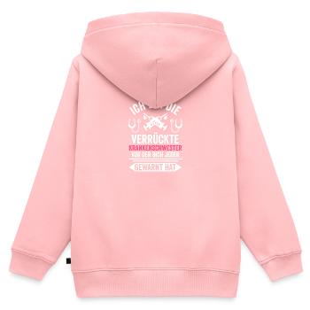 Krankenschwester Altenpflegerin - Kinder Premium Organic Zip Hoodie - Rosa - Hinten - AI Model Kid Female (0cm)