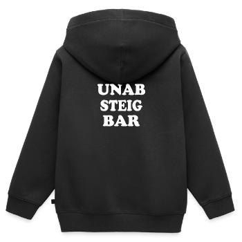 Klassenerhalt Unabsteigbar Liga gehalten Fussball - Kinder Premium Organic Zip Hoodie - Schwarz - Hinten - AI Model Kid Male (0cm)