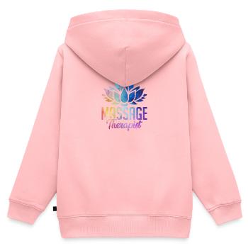 Massage Therapist - Sweat Premium à capuche zippé enfant bio - rose - Dos - AI Model Kid Female (0cm)
